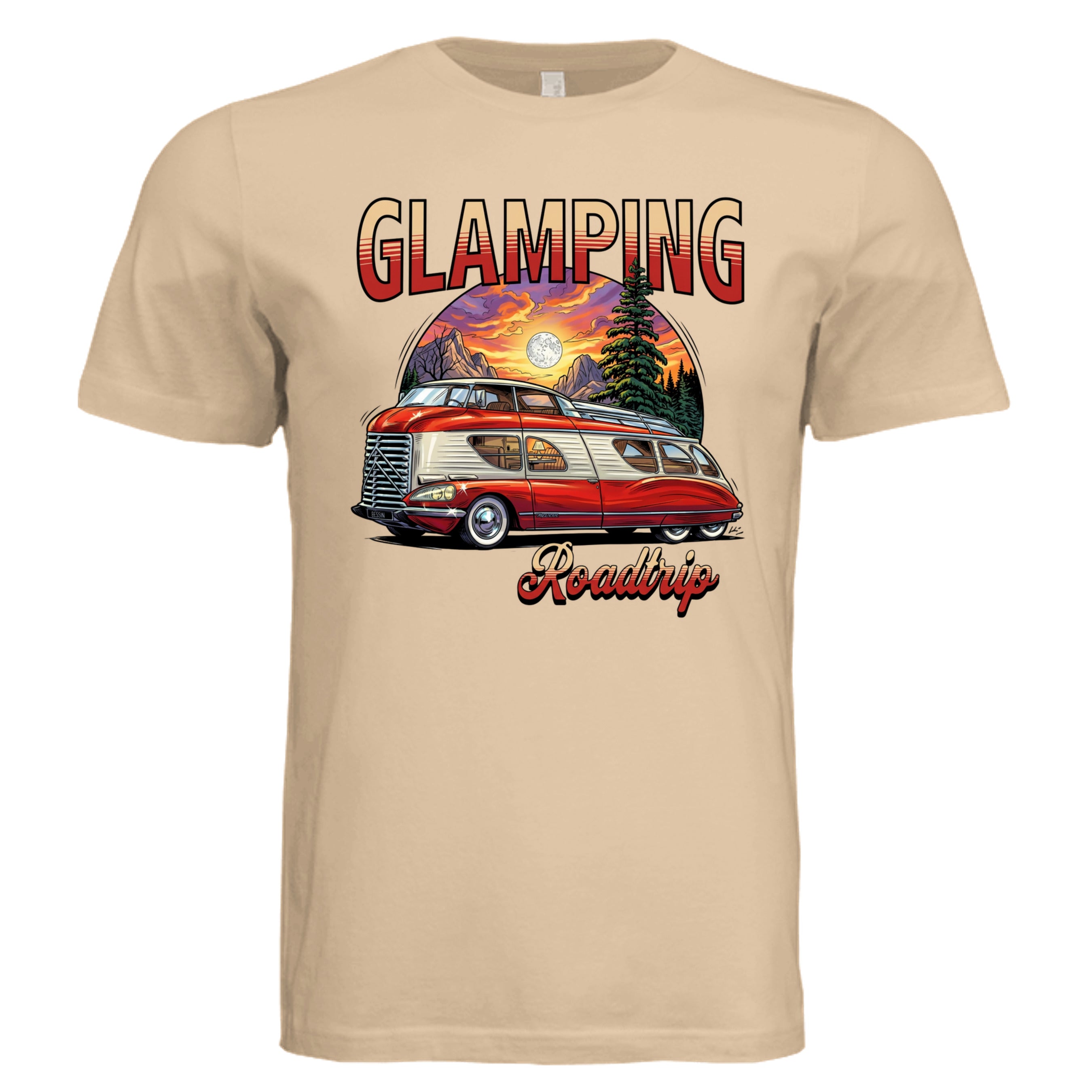Sand Dune - Glamping comic camping lover graphic tee — Carz collection by Stu Borncat Creations