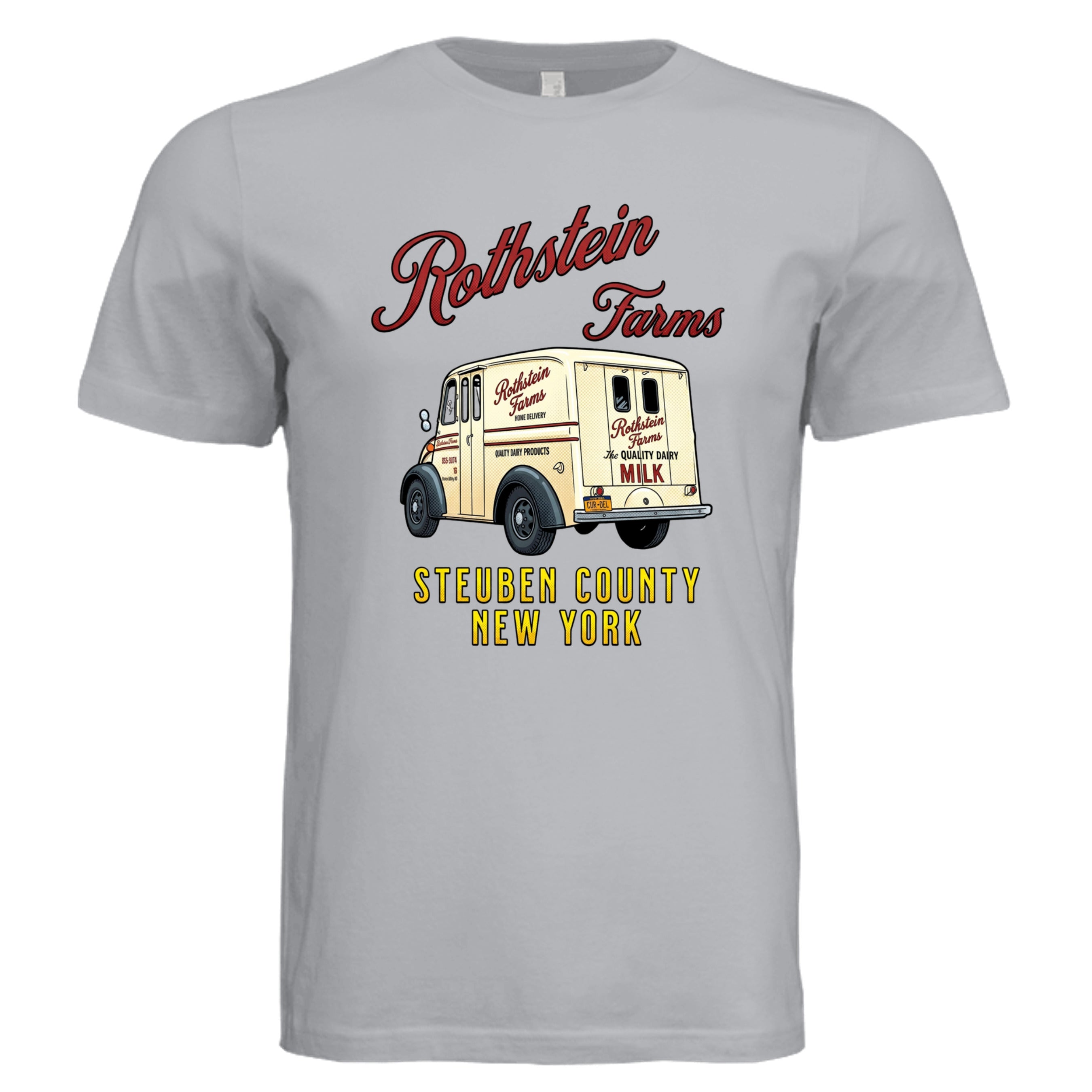 Solid Athletic Grey - New York Milktruck comic trucker graphic tee — Carz collection by Stu Borncat Creations