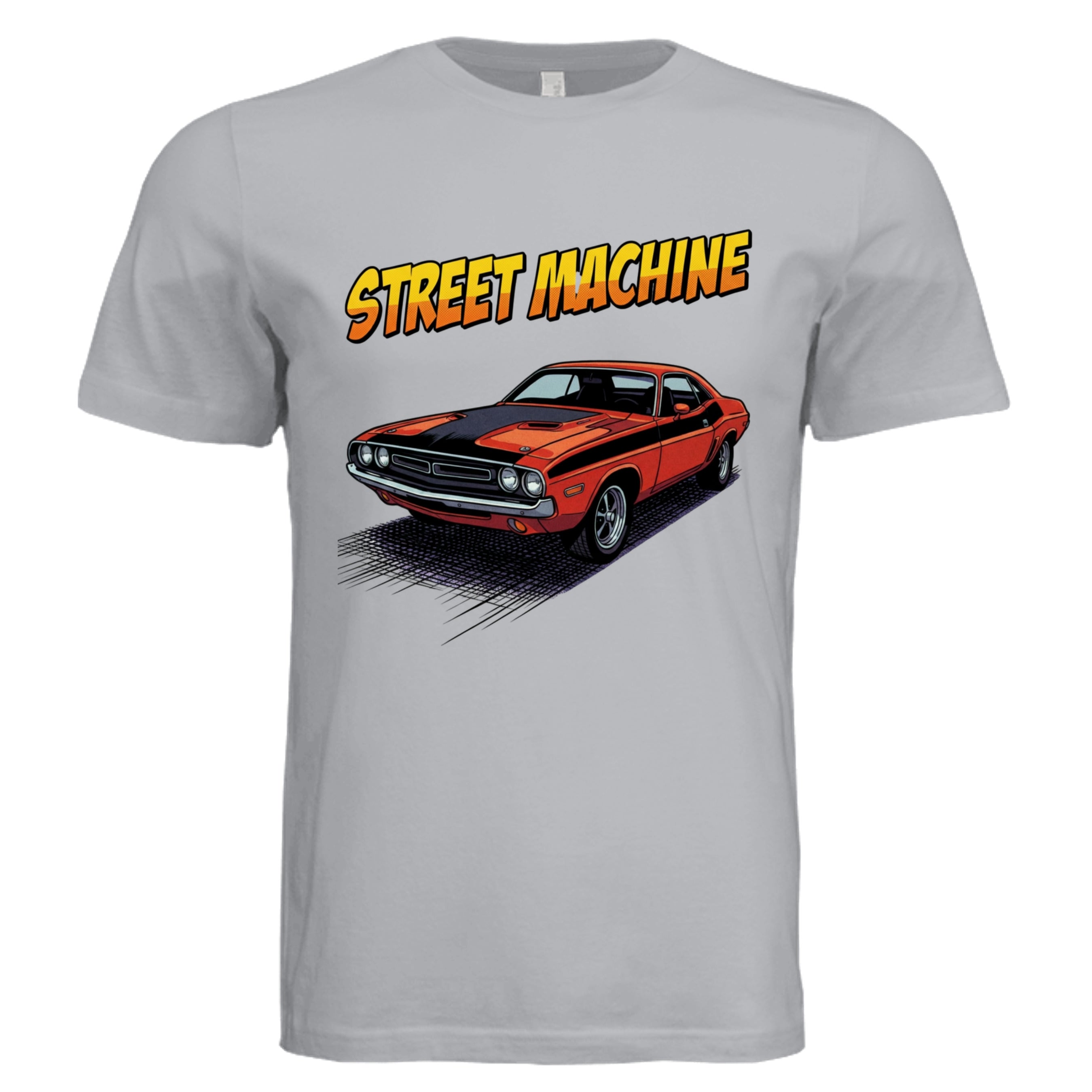 Solid Athletic Grey -  — Street Machine comic car lover graphic tee — Carz collection by Stu Borncat Creations