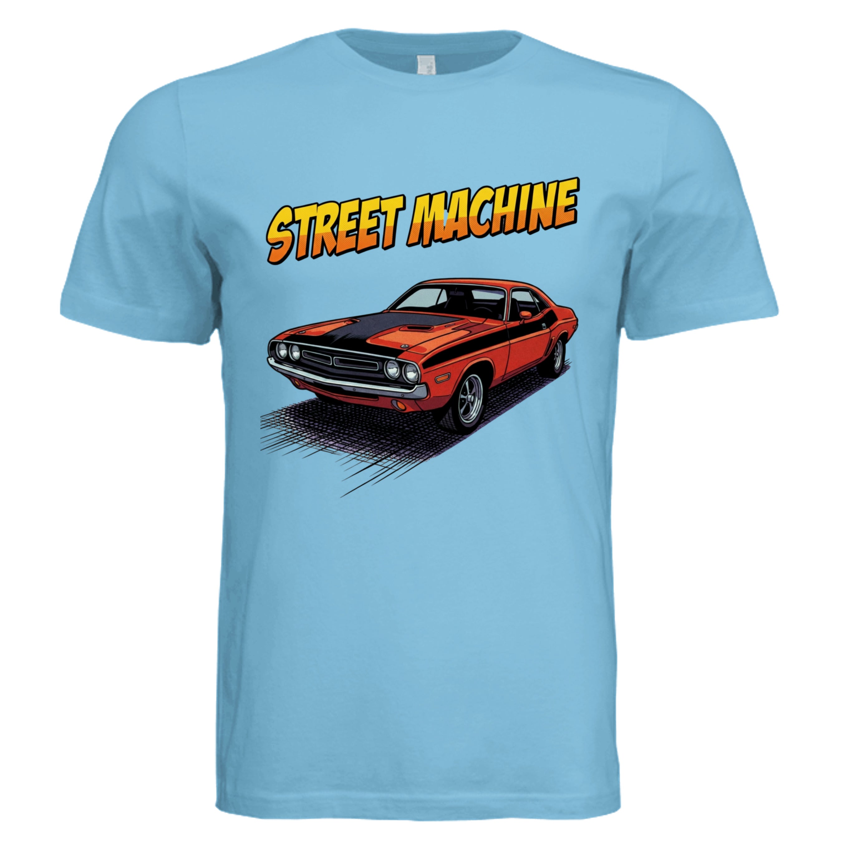 TURQUOISE  — Street Machine comic car lover graphic tee — Carz collection by Stu Borncat Creations