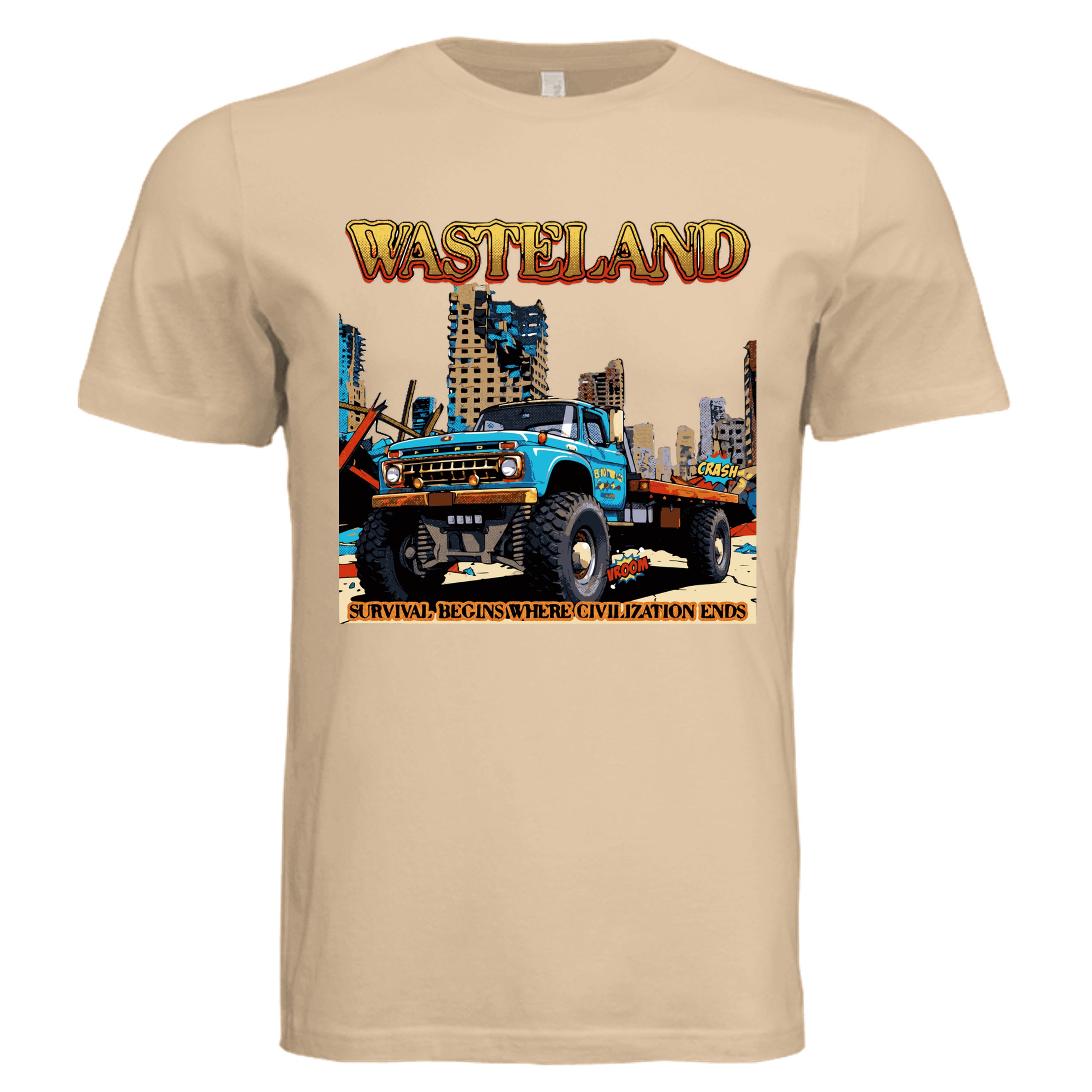 Sand Dune - Wasteland comic trucker graphic tee — Carz collection by Stu Borncat Creations