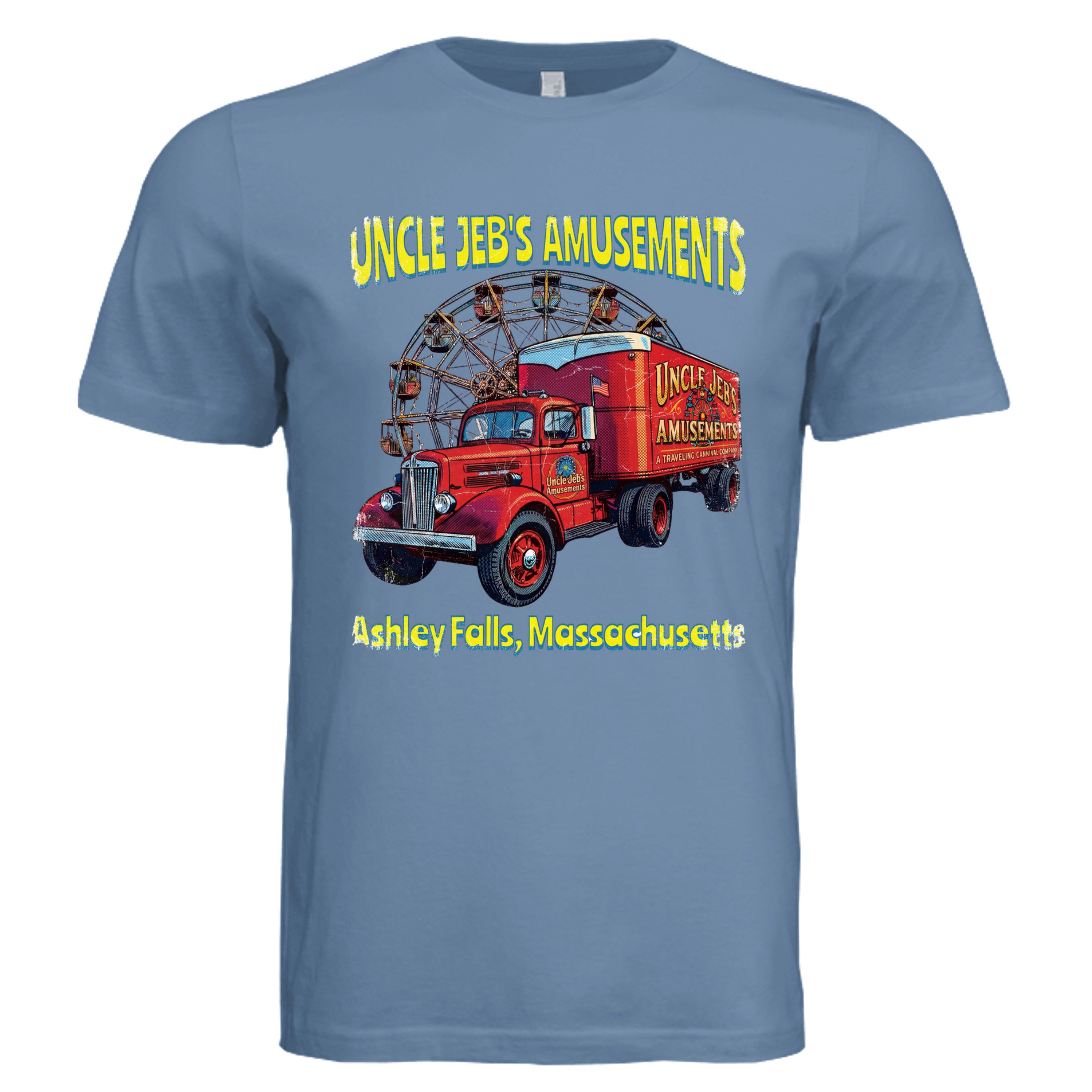 Slate - Uncle Jeb's retro graphic tee — Carz collection by Stu Borncat Creations