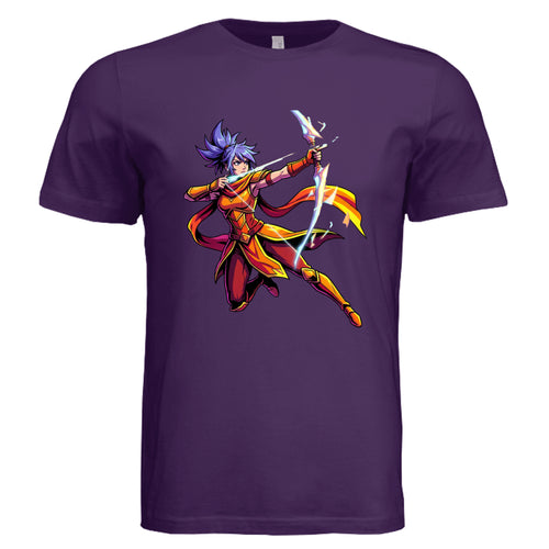 TEAM PURPLE - 3001C - FRONT- Anime graphic t-shirt design 8 — custom DTF print adult tee by Stu Borncat Creations, Berkshire County MA