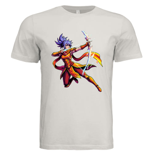 Vintage White - 3001C - FRONT- Anime graphic t-shirt design 8 — custom DTF print adult tee by Stu Borncat Creations, Berkshire County MA