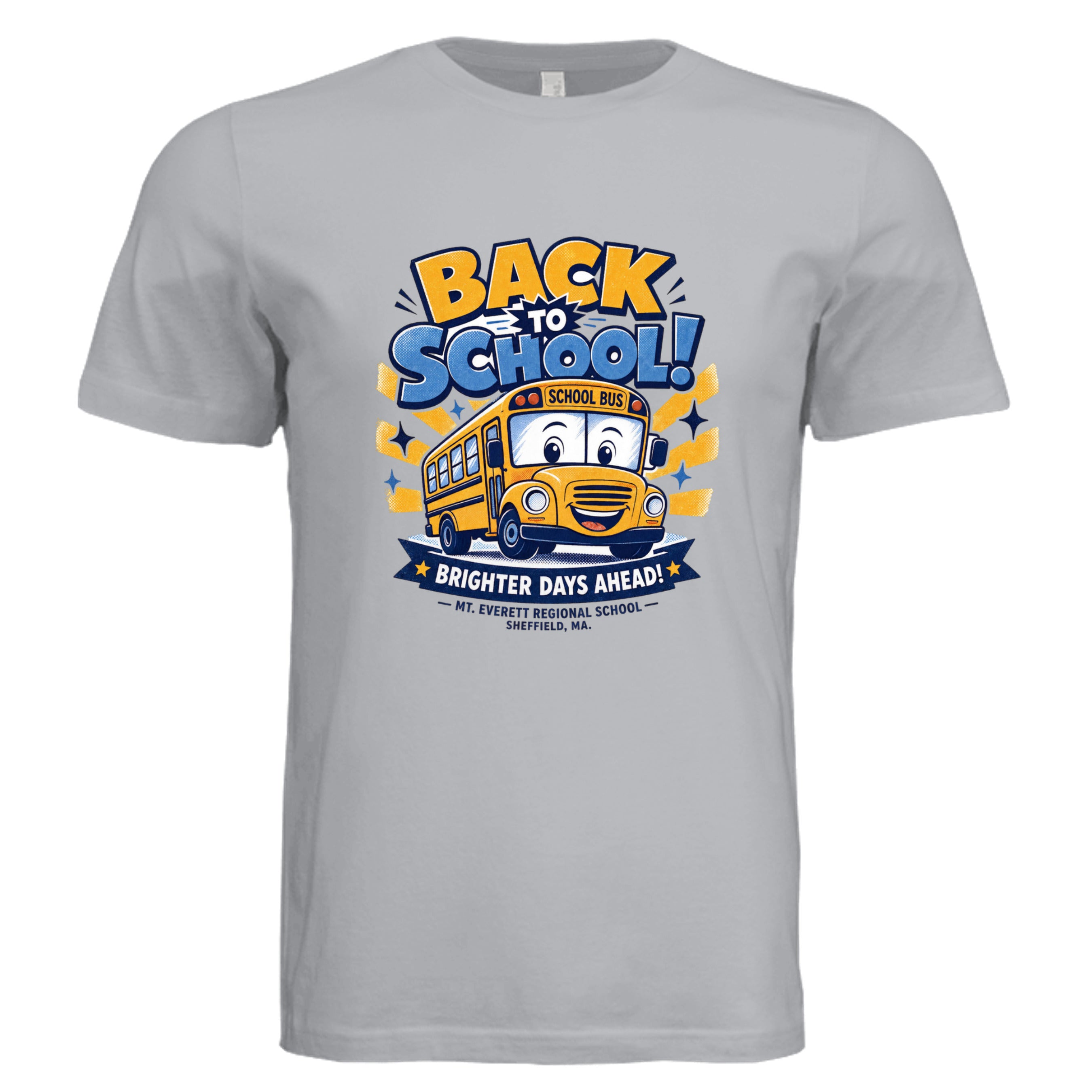 Solid Athletic Grey - 3001C - FRONT-Mt Everett Eagles Back to School adult graphic t-shirt  — school spirit apparel by Stu Borncat Creations