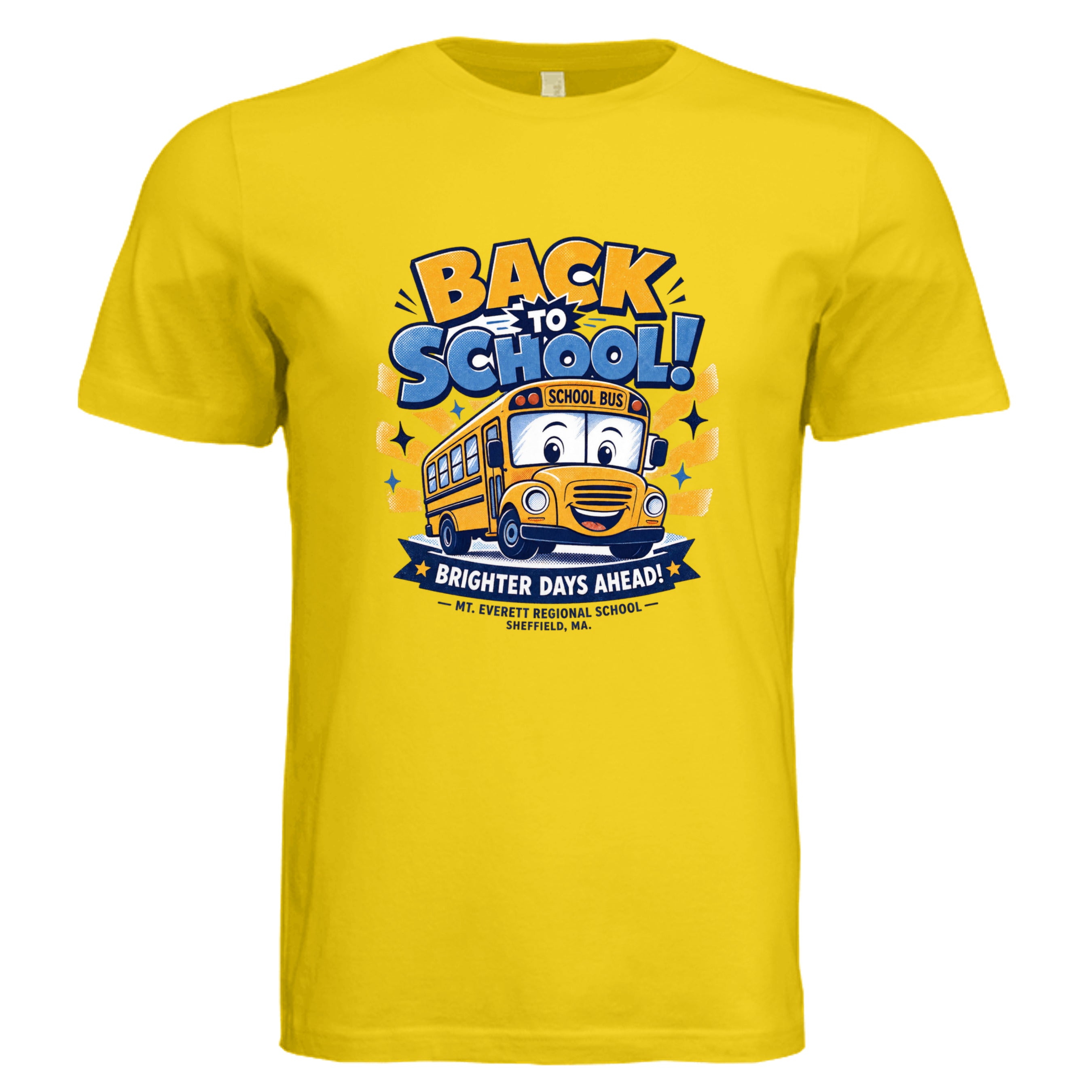 GOLD - 3001C - FRONT-Mt Everett Eagles Back to School adult graphic t-shirt  — school spirit apparel by Stu Borncat Creations