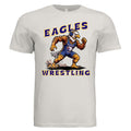 Vintage White - 3001C - FRONT-Mt Everett Eagles Wrestling adult graphic t-shirt  — school spirit apparel by Stu Borncat Creations
