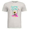 Vintage White - 3001C - FRONT — Lost in Space cat lovers graphic t-shirt — custom DTF print by Stu Borncat Creations