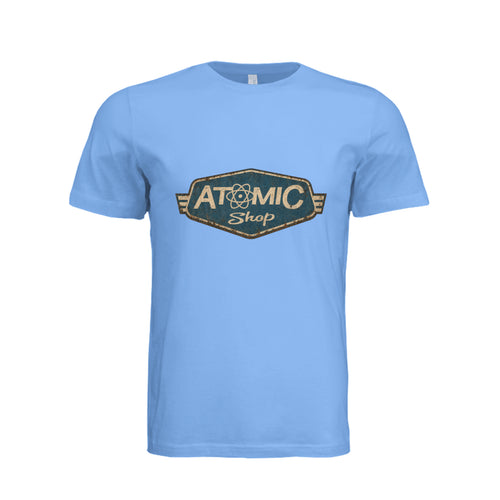ndm:1344661-Baby Blue- Front- Atomic Shop custom graphic t-shirt — DTF print adult tee by Stu Borncat Creations, Berkshire County MA