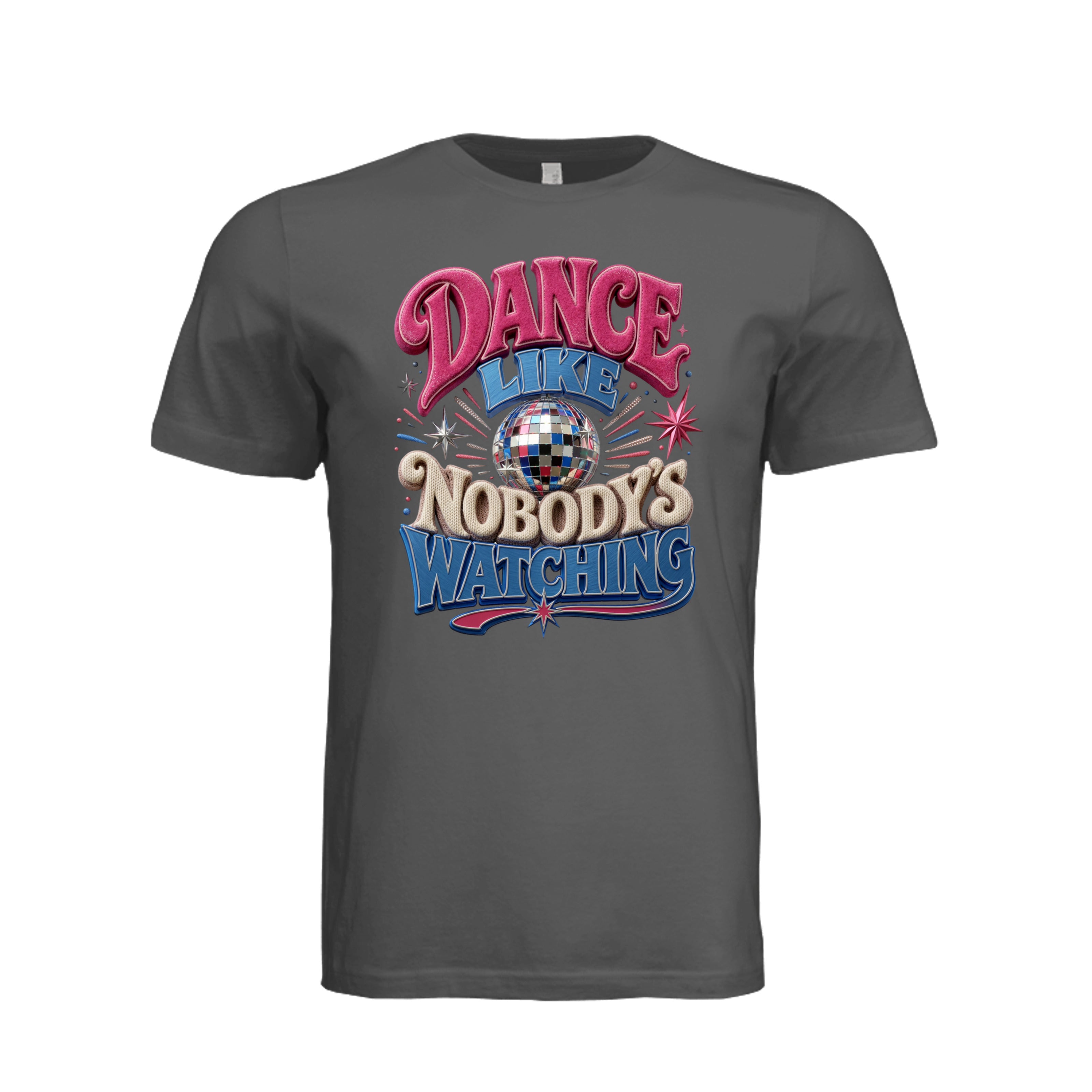 ndm:1345556- Asphalt- Front- Dance 3D graphic t-shirt — custom DTF print adult tee by Stu Borncat Creations, Berkshire County MA