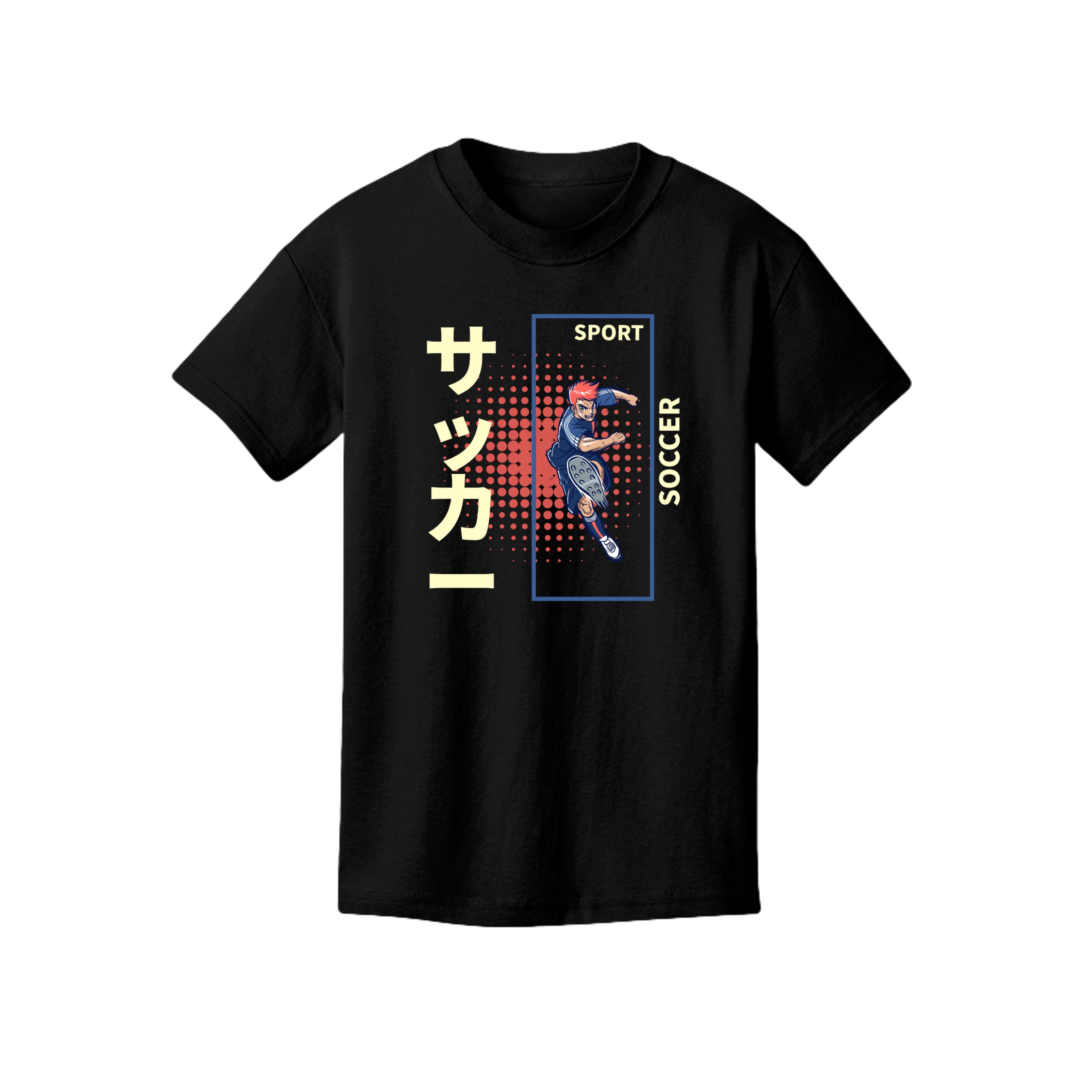 ndm:1348493- Black- Sport soccer boy kids graphic t-shirt — custom DTF print by Stu Borncat Creations, 