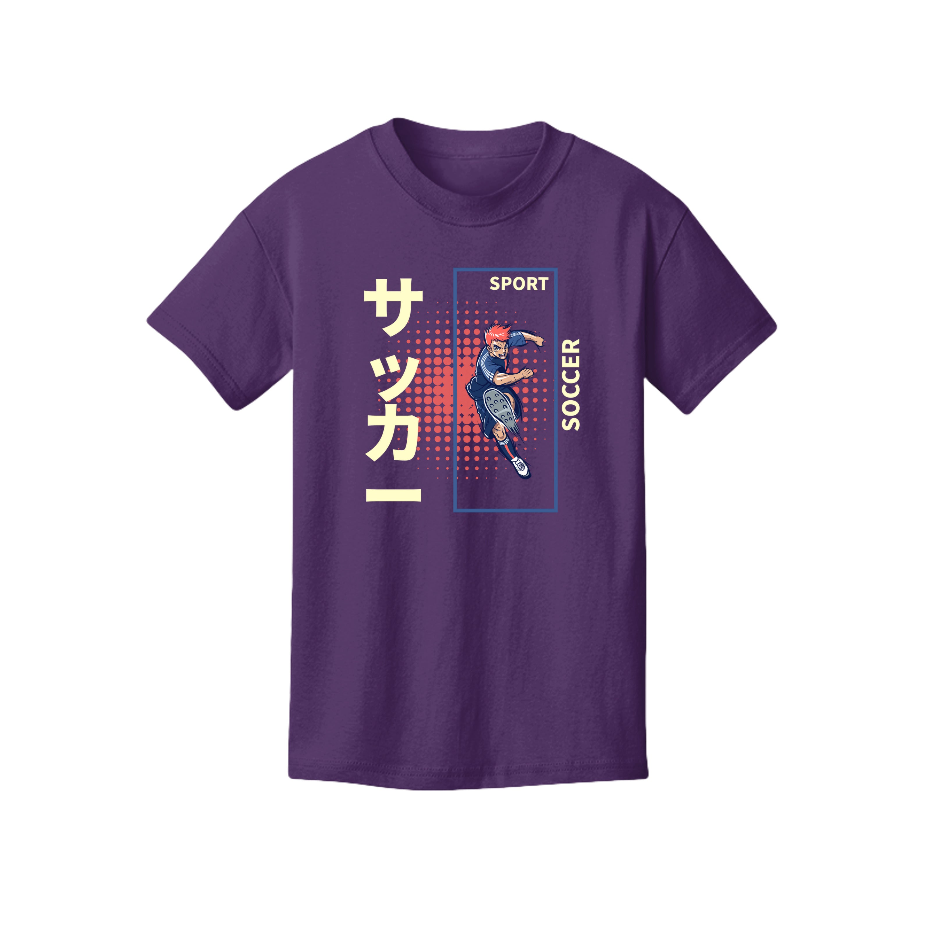 ndm:1348501- Purple- Sport soccer boy kids graphic t-shirt — custom DTF print by Stu Borncat Creations