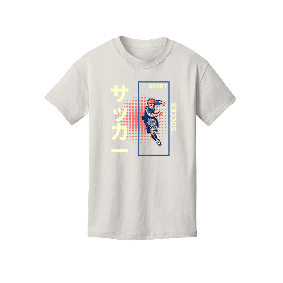 ndm:1348503- Vintage White- Sport soccer boy kids graphic t-shirt — custom DTF print by Stu Borncat Creations