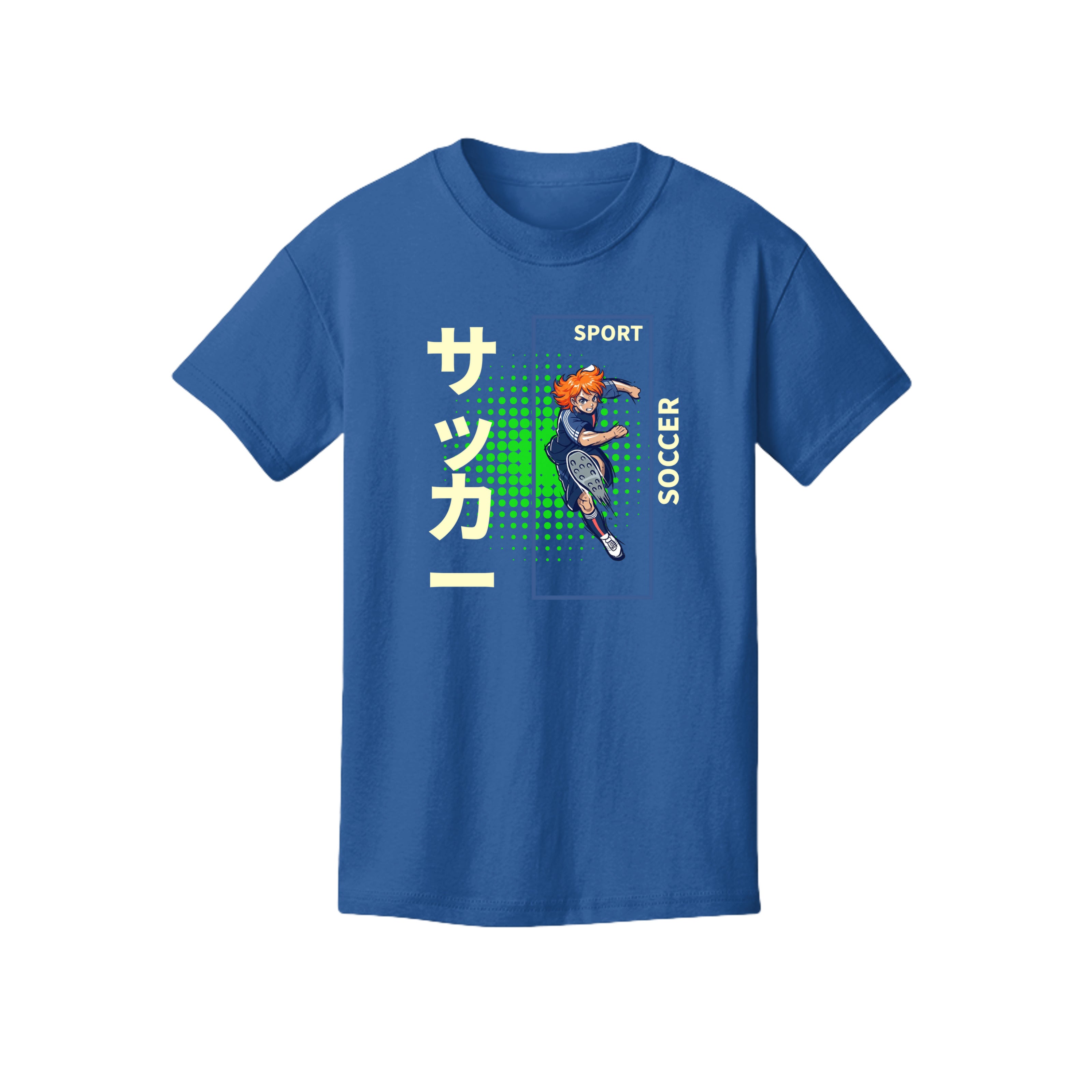 ndm:1348788- Columbia Blue-  Sport soccer girl kids graphic t-shirt — custom DTF print by Stu Borncat Creations
