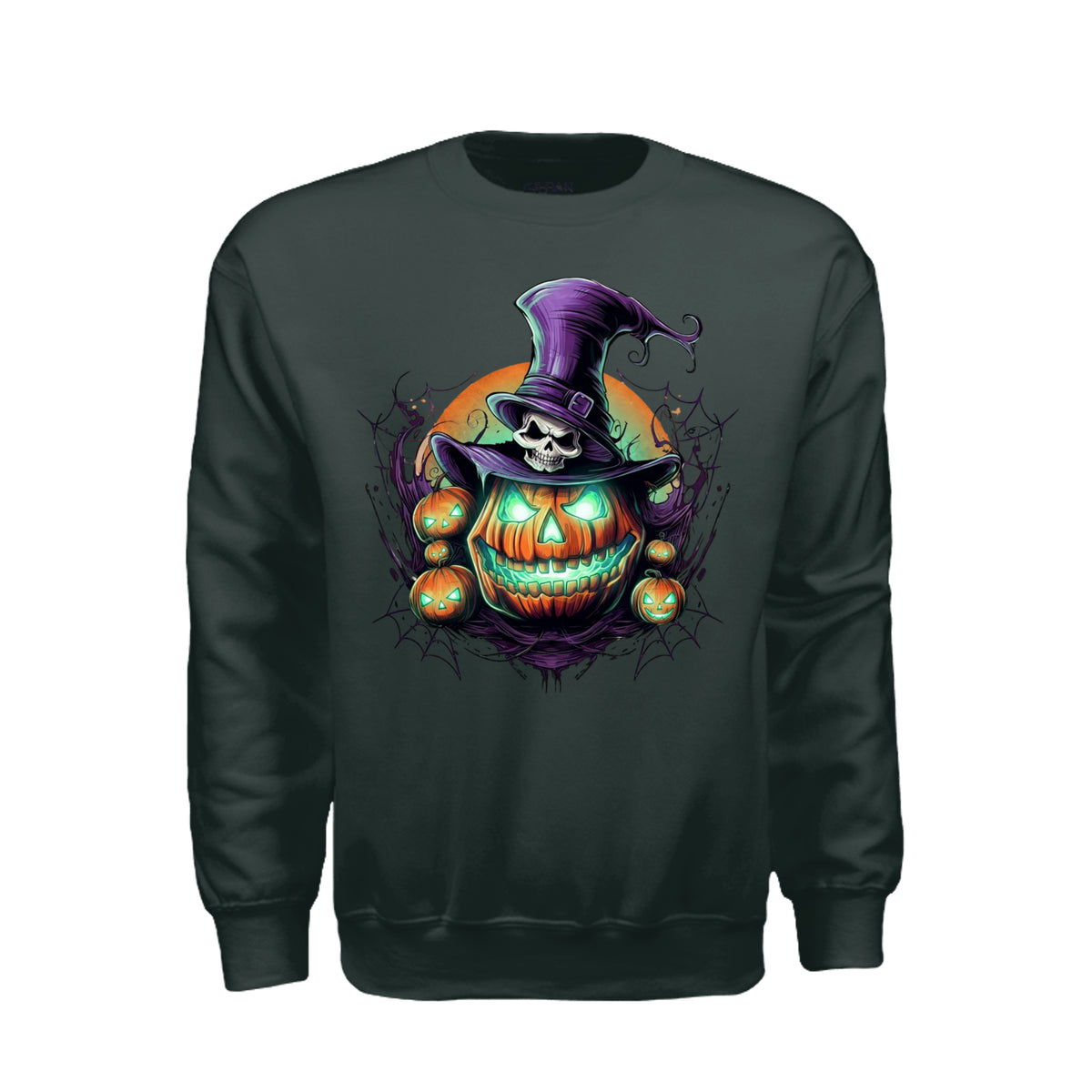 ndm:1424894 — Spooky graphic Halloween adult crewneck sweatshirt — spooky season apparel by Stu Borncat Creations