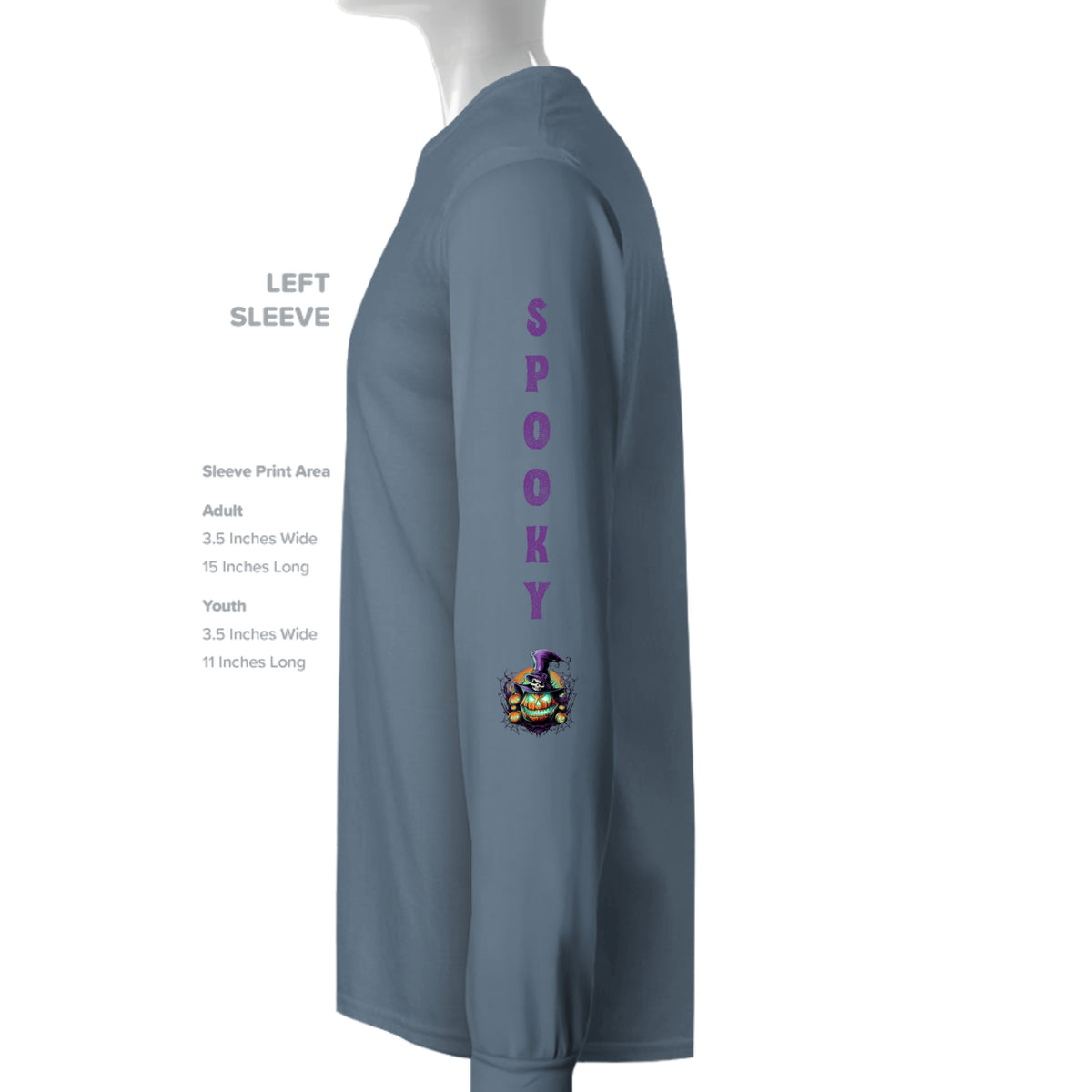 ndm:1424902 — Spooky graphic Halloween adult crewneck sweatshirt — spooky season apparel by Stu Borncat Creations