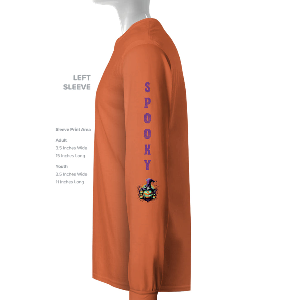 ndm:1424905 — Spooky graphic Halloween adult crewneck sweatshirt — spooky season apparel by Stu Borncat Creations