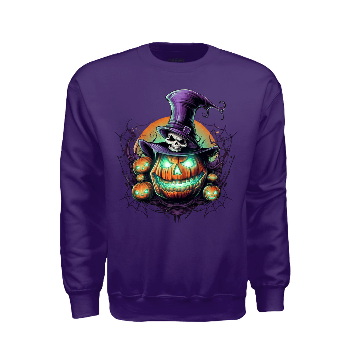 ndm:1424906 — Spooky graphic Halloween adult crewneck sweatshirt — spooky season apparel by Stu Borncat Creations