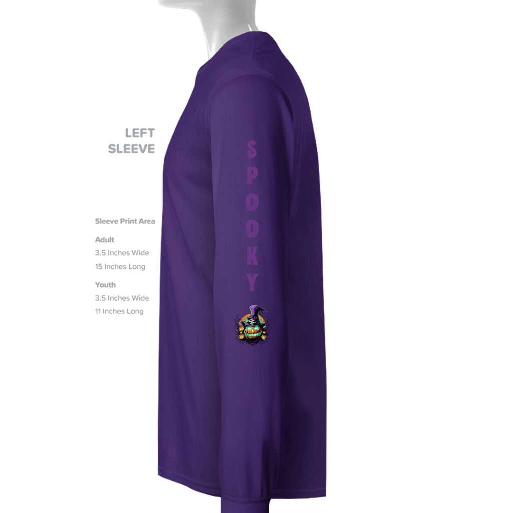 ndm:1424908 — Spooky graphic Halloween adult crewneck sweatshirt — spooky season apparel by Stu Borncat Creations
