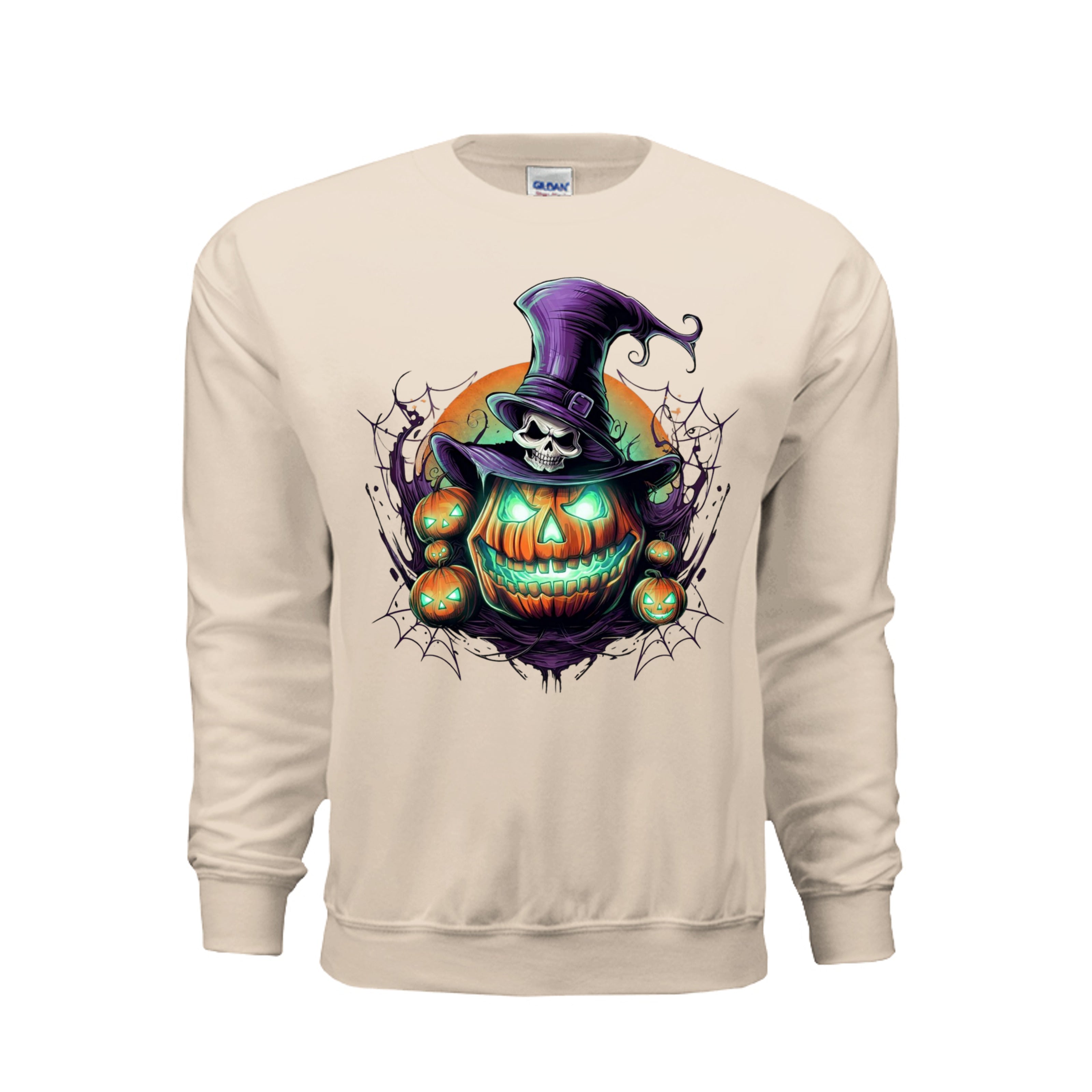ndm:1424909 — Spooky graphic Halloween adult crewneck sweatshirt — spooky season apparel by Stu Borncat Creations