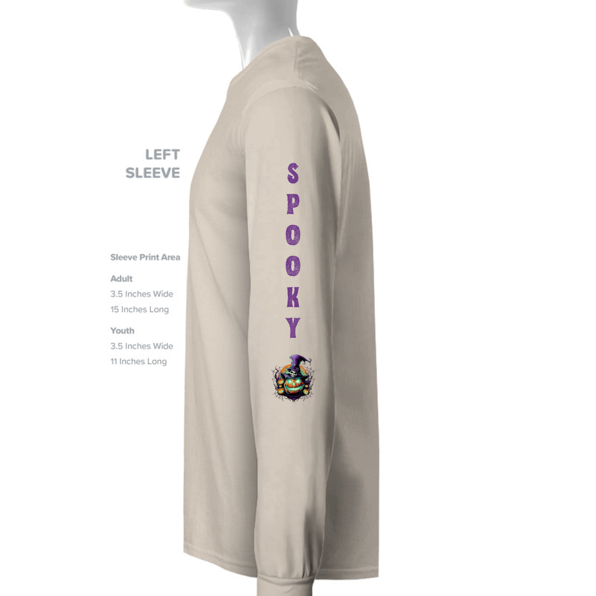 ndm:1424911 — Spooky graphic Halloween adult crewneck sweatshirt — spooky season apparel by Stu Borncat Creations