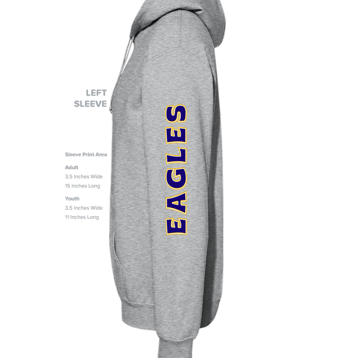 ndm:1425548 — Mt Everett Eagles Unleash the Power kids hoodie — school spirit apparel by Stu Borncat Creations