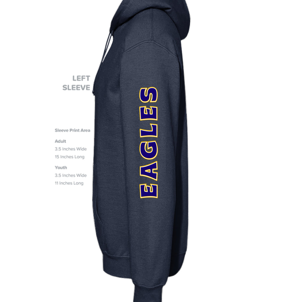 ndm:1425819 — Mt Eagles Unleash the Power adult hoodie — school spirit apparel by Stu Borncat Creations