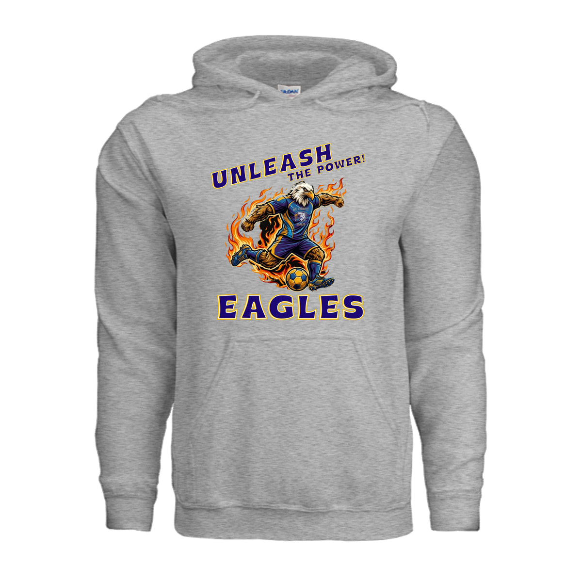 ndm:1425820 — Mt Eagles Unleash the Power adult hoodie — school spirit apparel by Stu Borncat Creations