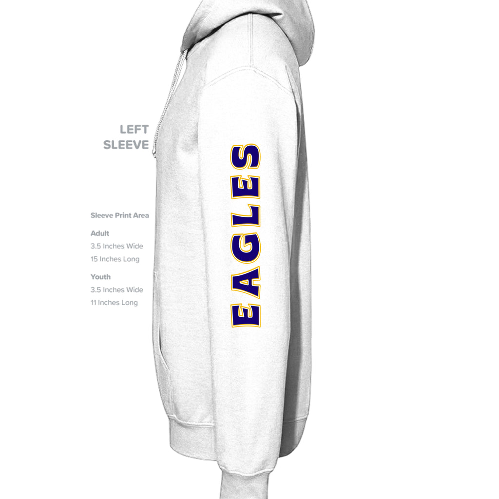 ndm:1425825 — Mt Eagles Unleash the Power adult hoodie — school spirit apparel by Stu Borncat Creations