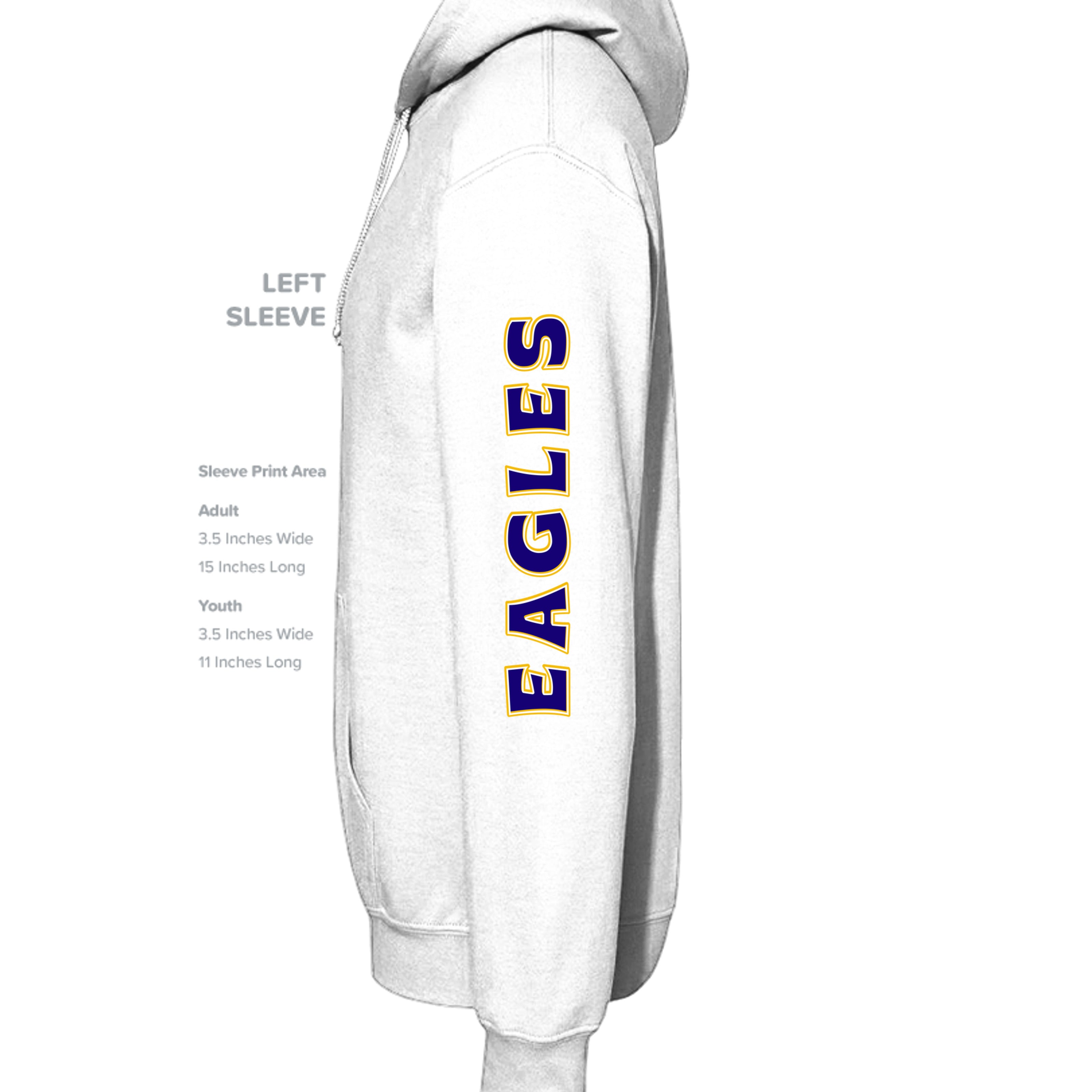 ndm:1425825 — Mt Eagles Unleash the Power adult hoodie — school spirit apparel by Stu Borncat Creations