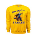 ndm:1427105 — Mt Eagles Unleash the Power adult crewneck sweatshirt — school spirit apparel by Stu Borncat Creations