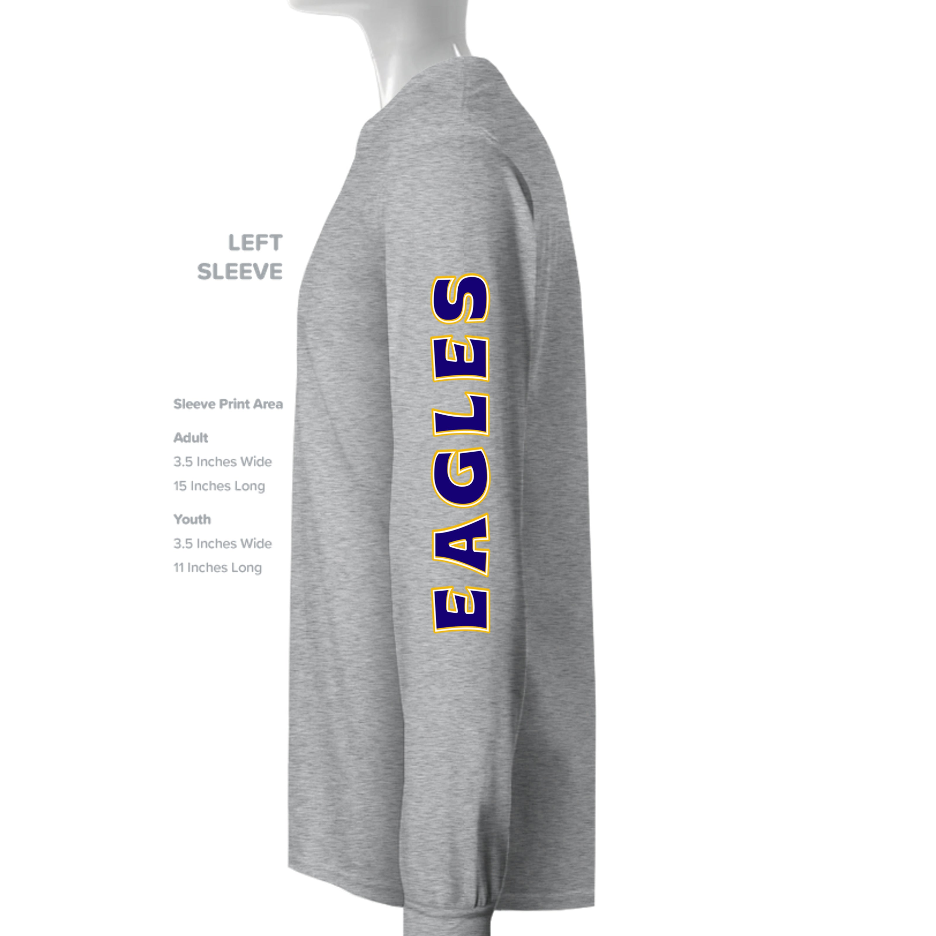 ndm:1427113 — Mt Eagles Unleash the Power adult crewneck sweatshirt — school spirit apparel by Stu Borncat Creations