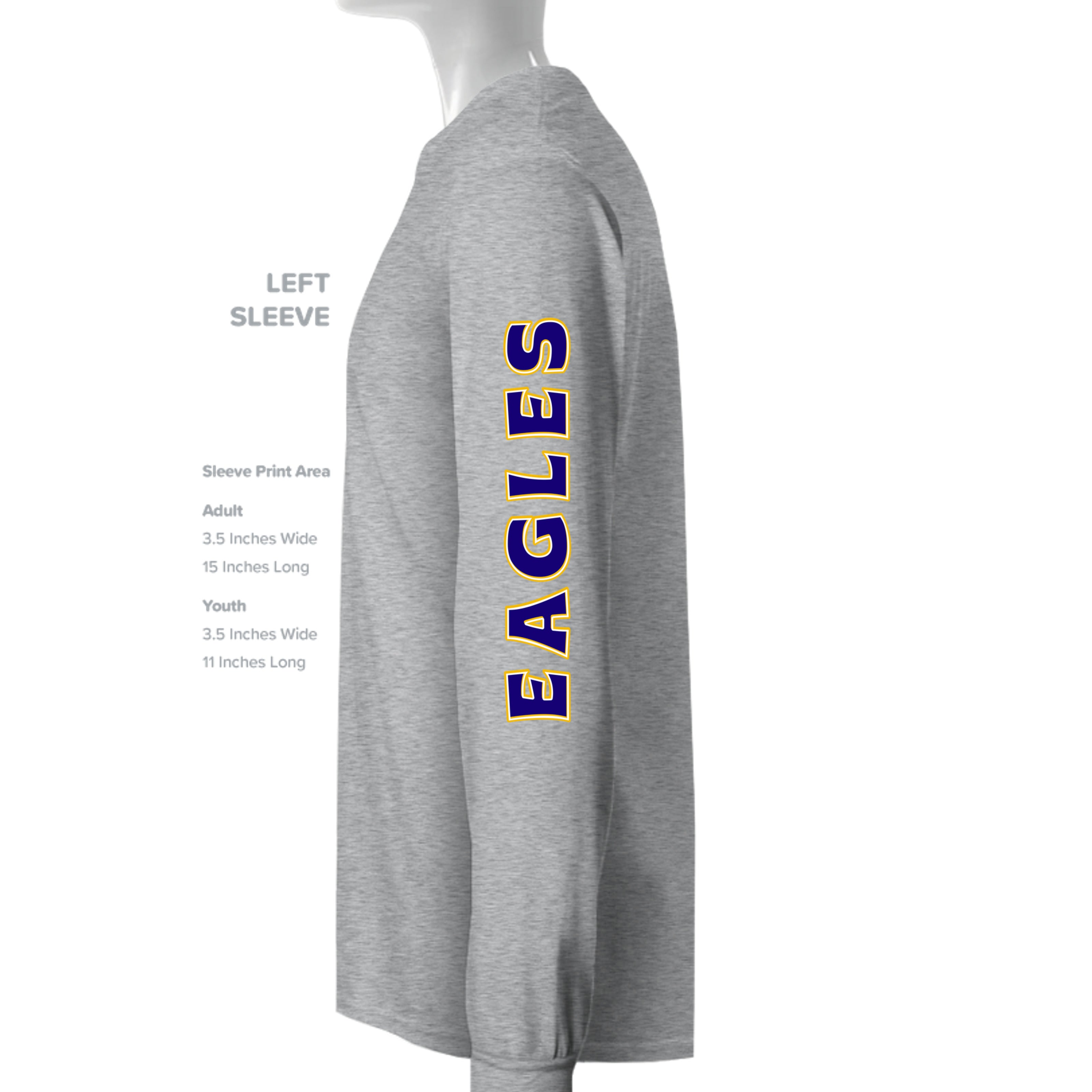 ndm:1427376   — Mt Everett Eagles Unleash the Power kids crewneck sweatshirt — school spirit apparel by Stu Borncat Creations