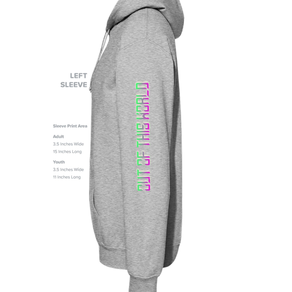 ndm:1428316 — Mt Eagles Out of This World Alien Invasion adult hoodie — school spirit apparel by Stu Borncat Creations