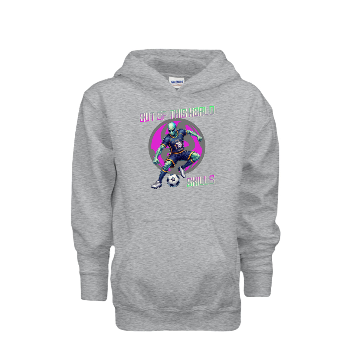 ndm:1429207 — Mt Eagles Out of This World Alien Invasion kids hoodie — school spirit apparel by Stu Borncat Creations