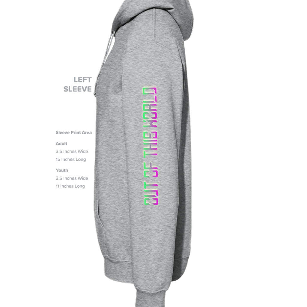 ndm:1429209 — Mt Eagles Out of This World Alien Invasion kids hoodie — school spirit apparel by Stu Borncat Creations