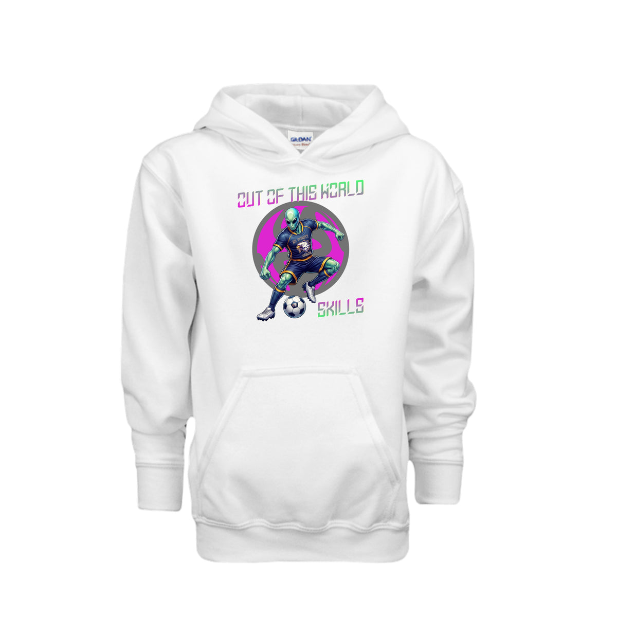 ndm:1429210 — Mt Eagles Out of This World Alien Invasion kids hoodie — school spirit apparel by Stu Borncat Creations