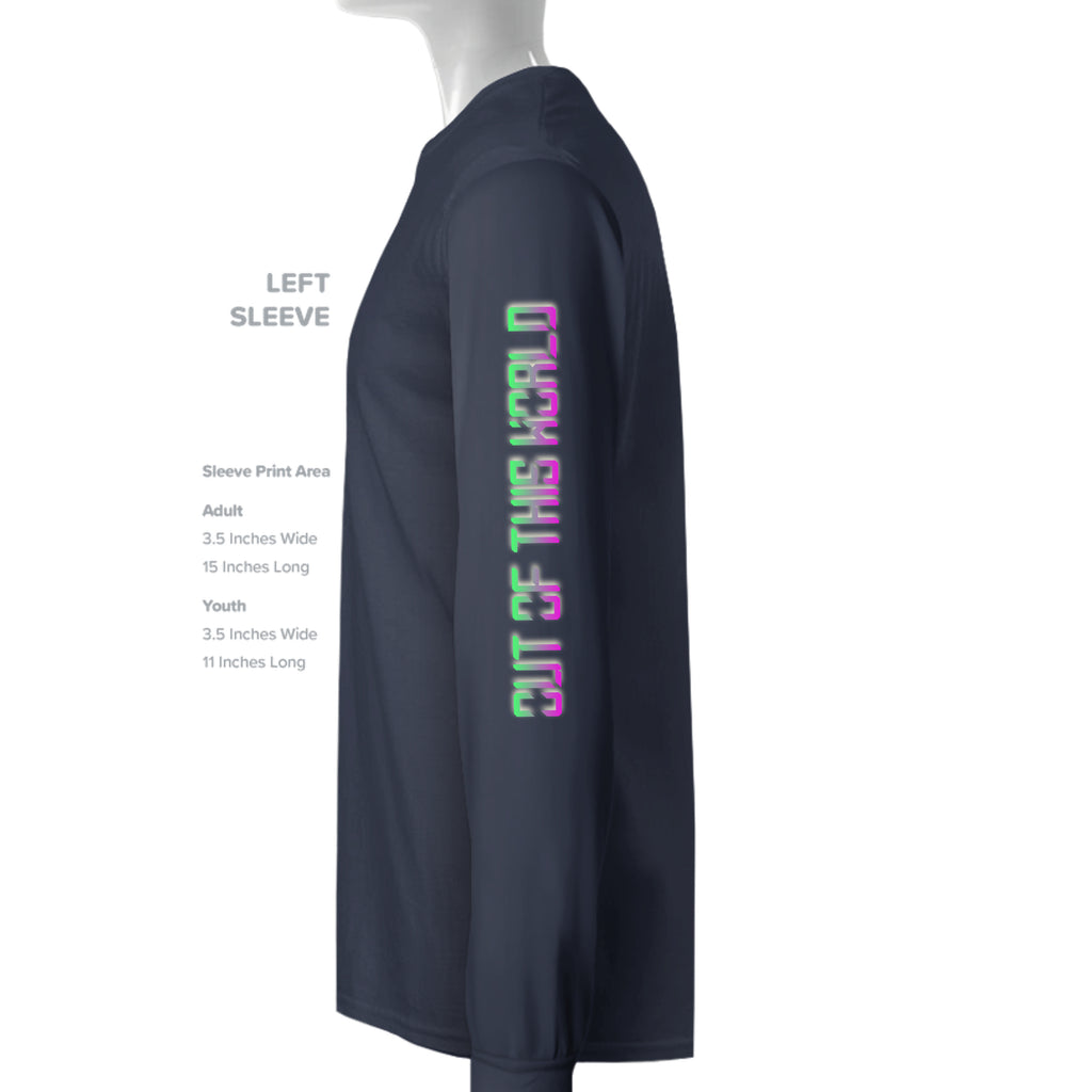 ndm:1430937 — Mt Eagles Out of This World Alien Invasion kids crewneck sweatshirt — school spirit apparel by Stu Borncat Creations