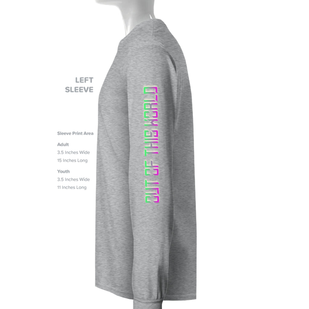 ndm:1430946 — Mt Eagles Out of This World Alien Invasion kids crewneck sweatshirt — school spirit apparel by Stu Borncat Creations