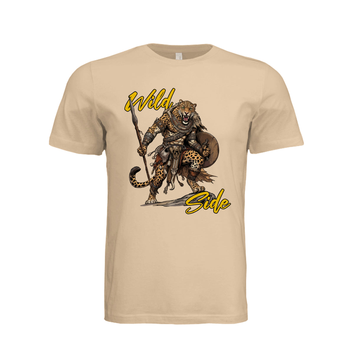 ndm:1435356  — Wild Side big cat graphic cat lovers adult t-shirt — custom DTF print by Stu Borncat Creations