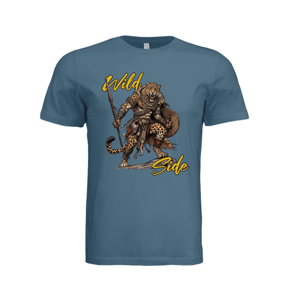 ndm:1435358  — Wild Side big cat graphic cat lovers adult t-shirt — custom DTF print by Stu Borncat Creations