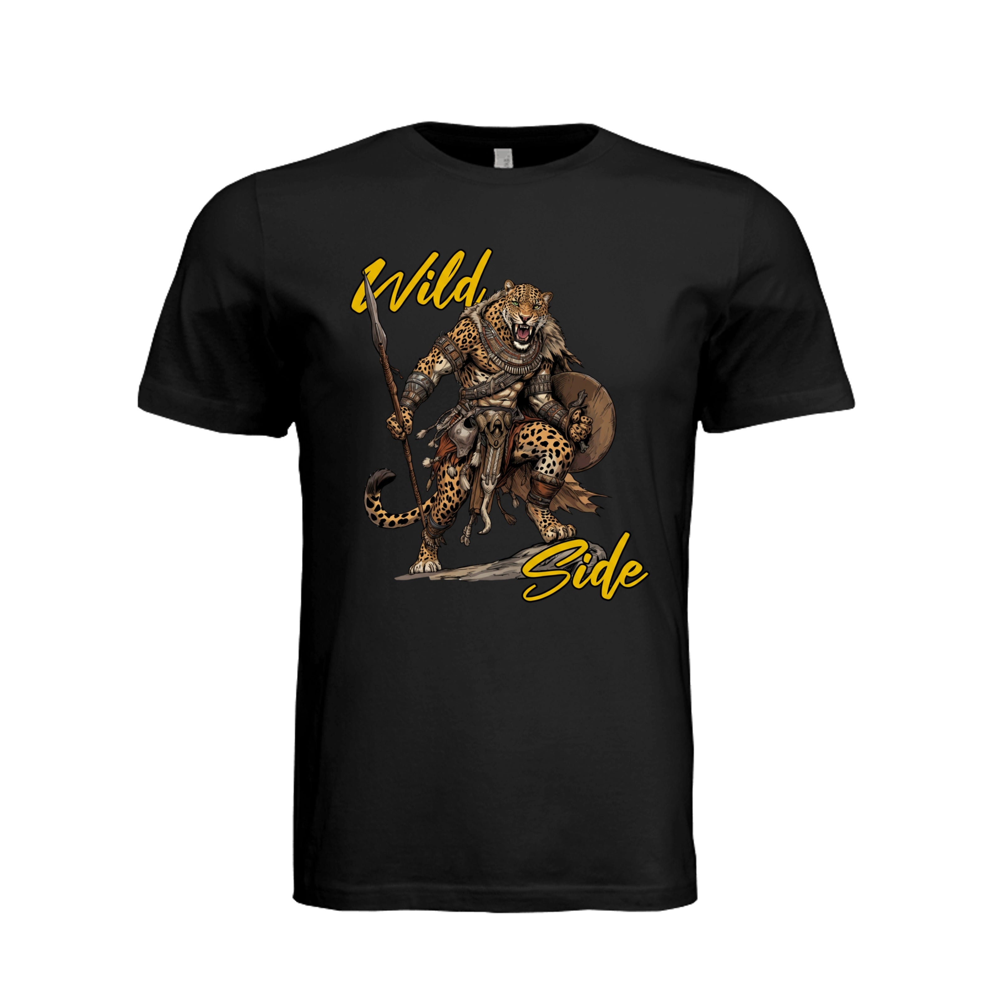 ndm:1435362  — Wild Side big cat graphic cat lovers adult t-shirt — custom DTF print by Stu Borncat Creations