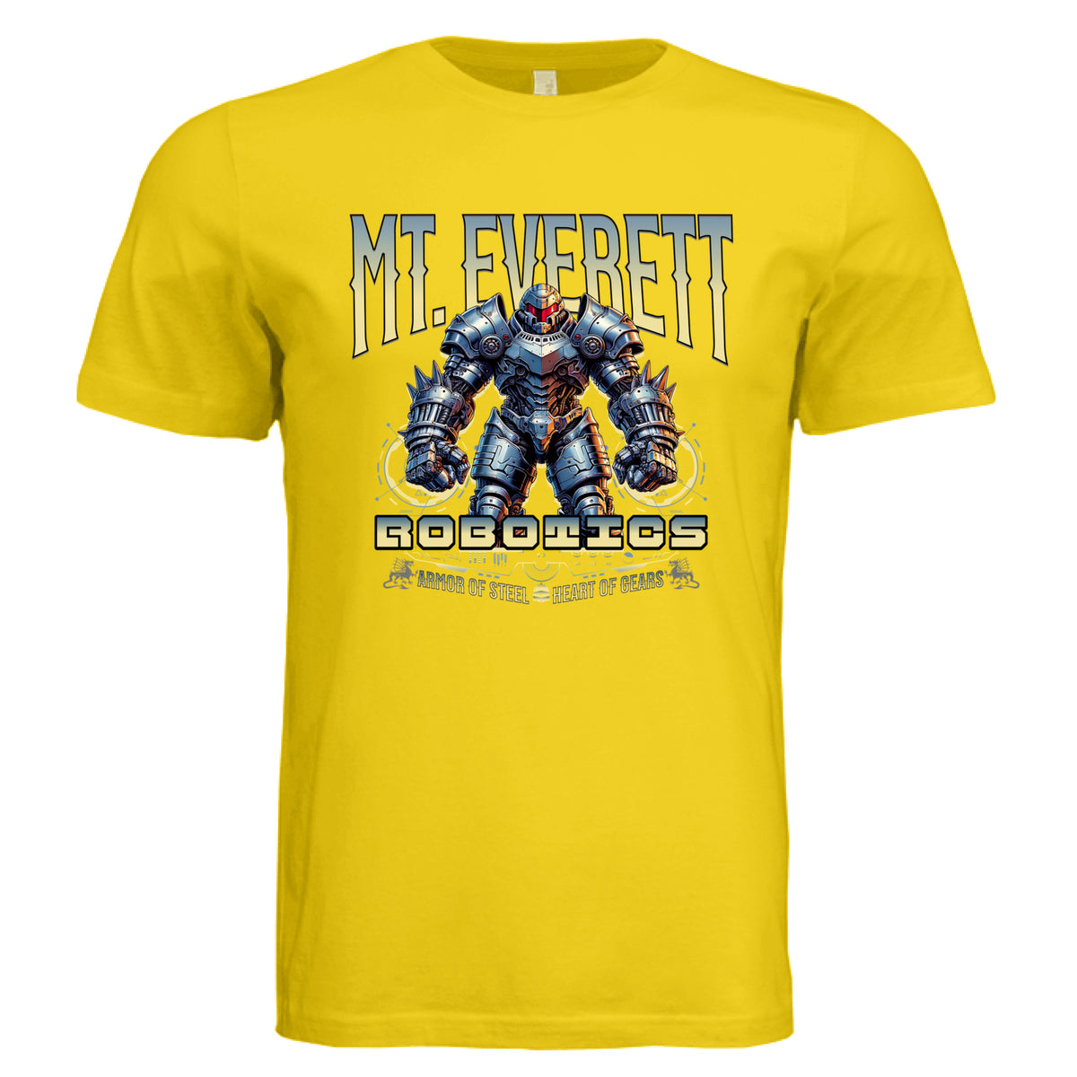 ndm:154335-Mt Everett Eagles Robotics adult graphic  — school spirit apparel in Gold by Stu Borncat Creations