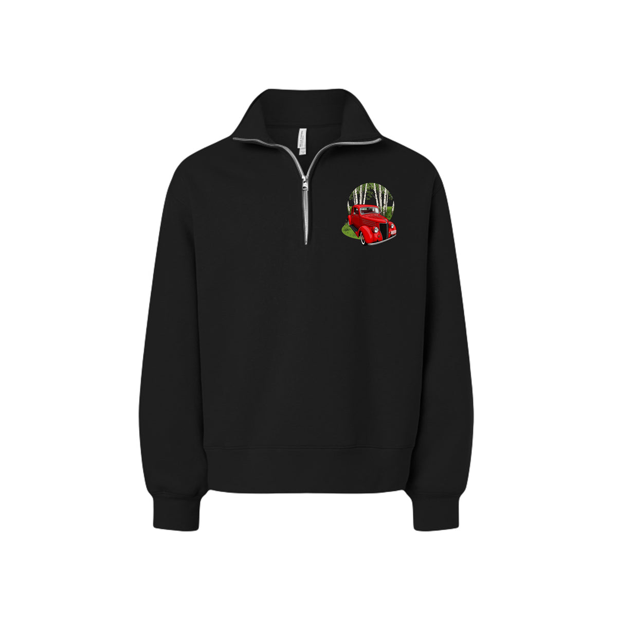 ndm:1617302  — Classic 36 car lovers adult quarter zip sweatshirt — custom graphic print by Stu Borncat Creations