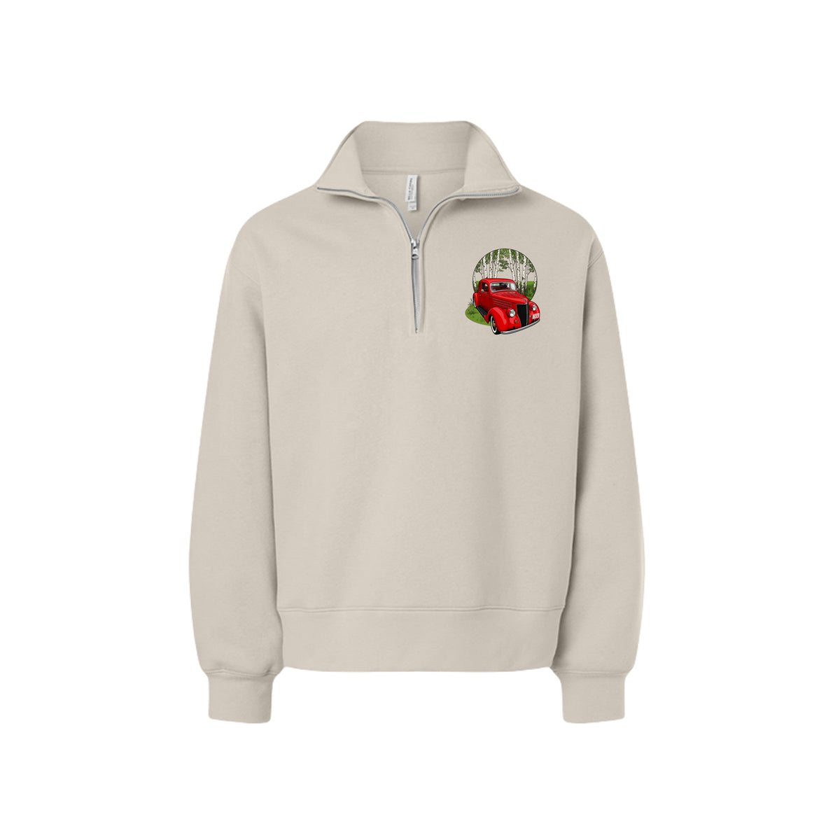 ndm:1617304  — Classic 36 car lovers adult quarter zip sweatshirt — custom graphic print by Stu Borncat Creations