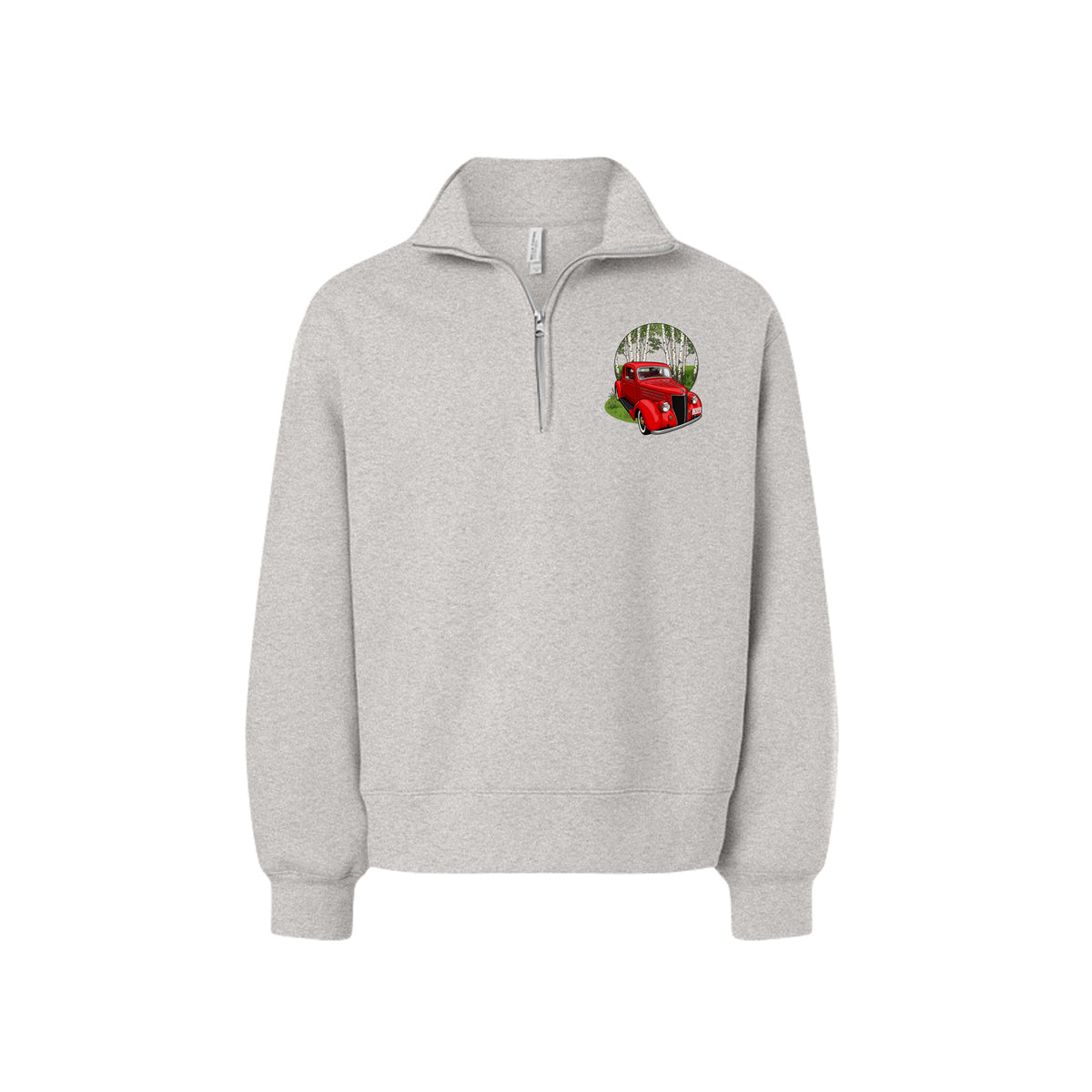 ndm:1617308  — Classic 36 car lovers adult quarter zip sweatshirt — custom graphic print by Stu Borncat Creations