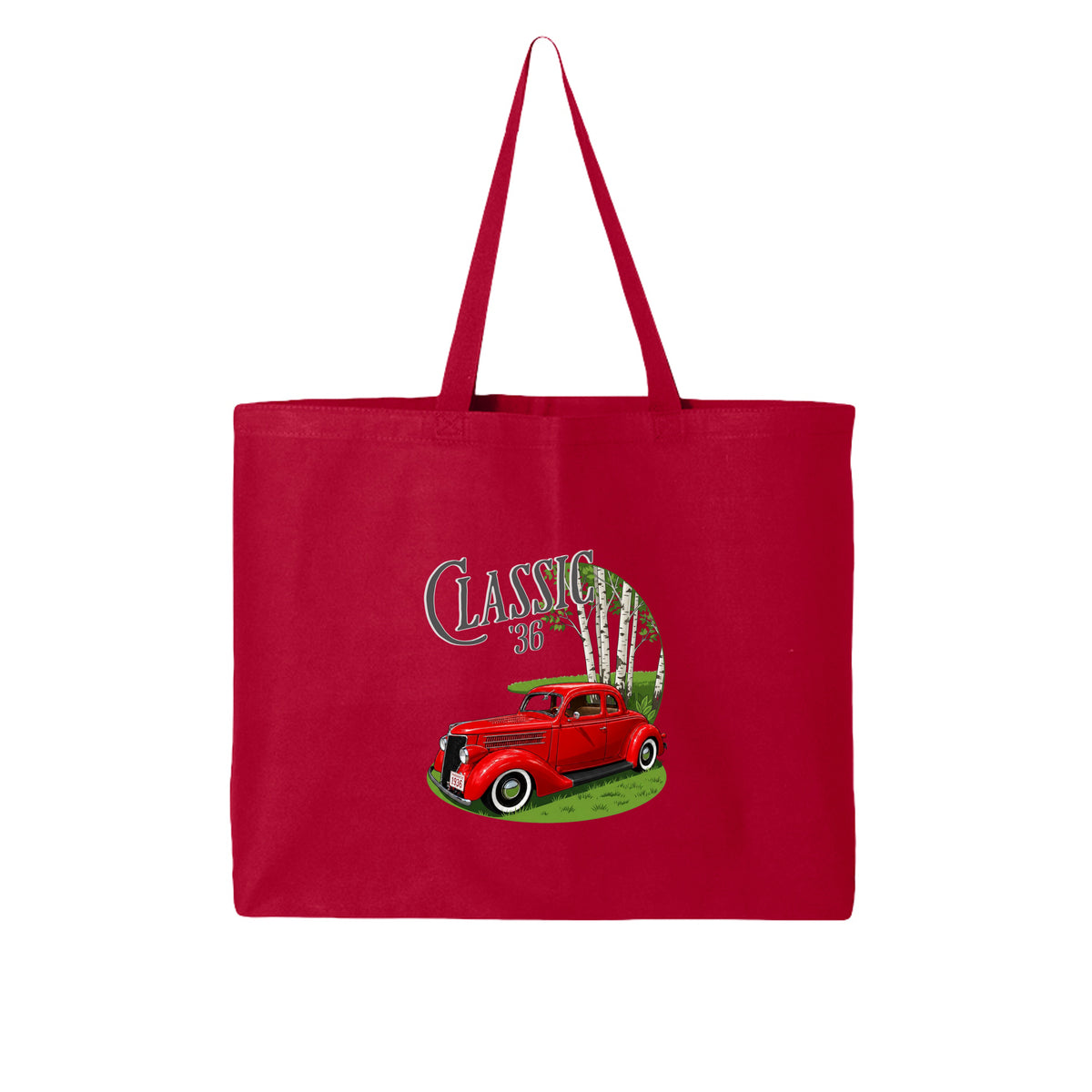 ndm:1749184-Classic 36 graphic jumbo 25-liter tote bag for car lovers by Stu Borncat Creations