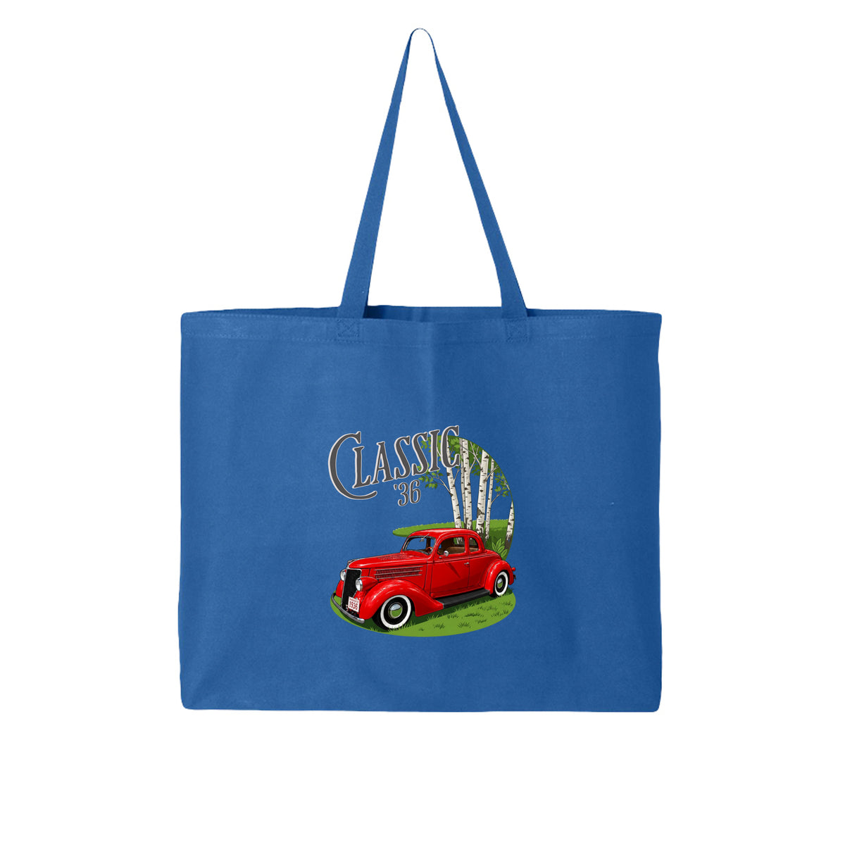 ndm:1749186-Classic 36 graphic jumbo 25-liter tote bag for car lovers by Stu Borncat Creations