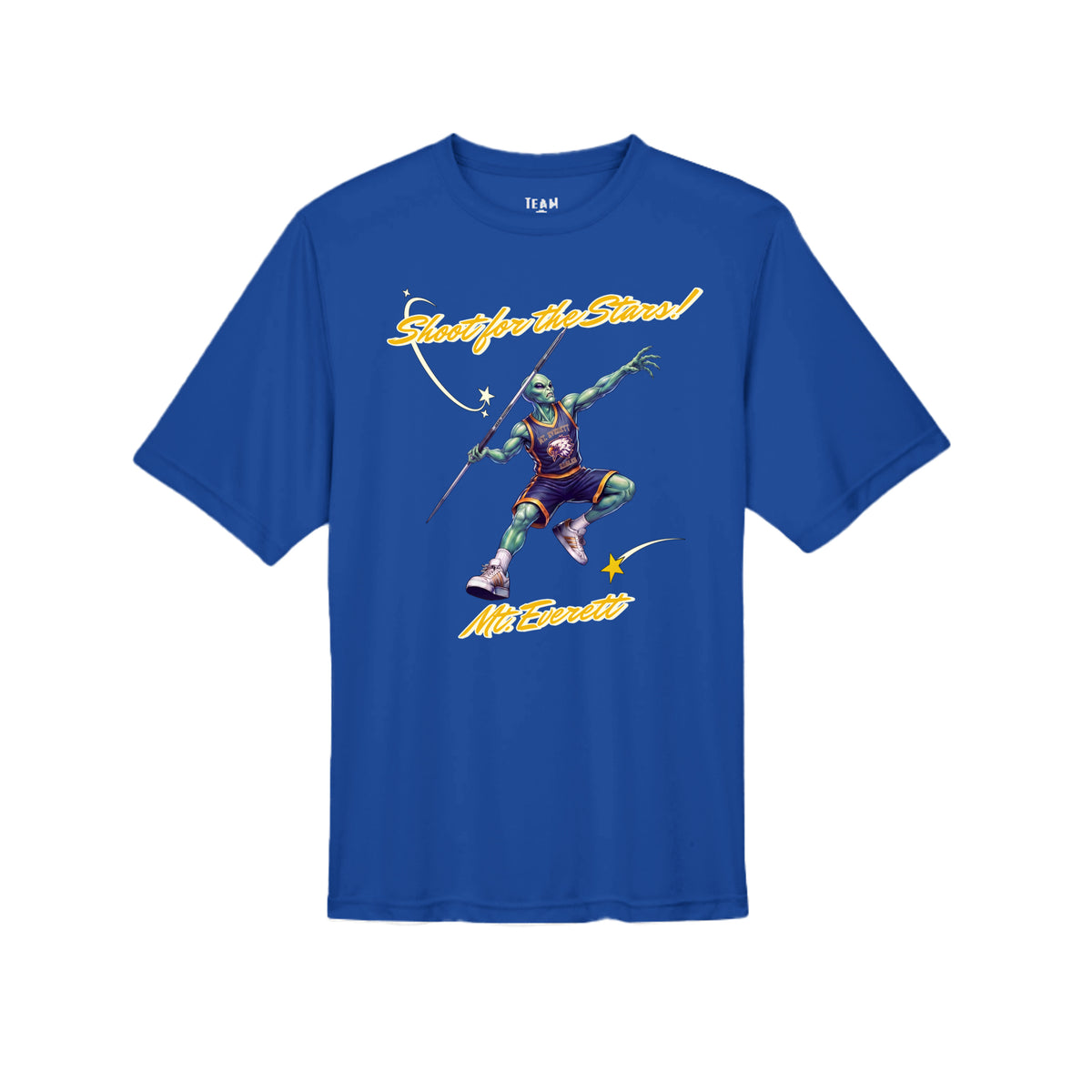 ndm:251449-Mt Everett Eagles Shoot for the Stars Alien Invasion performance adult t-shirt — school spirit apparel by Stu Borncat Creations