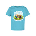 ndm:874861-Aqua-Birthday Party toddler graphic tee — cute kids apparel by Stu Borncat Creations